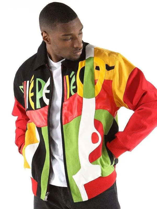 Pelle Pelle Mens Biker Bomber Leather Jacket