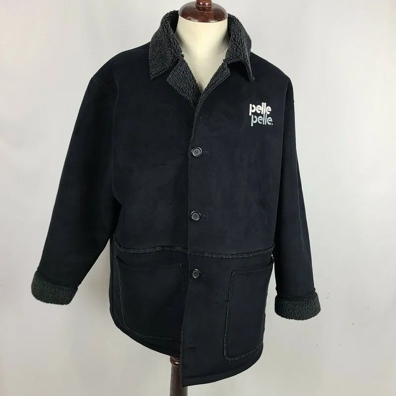 Pelle-Pelle-Mens-Black-Big-Logo-Leather-Jacket.webp Pelle Pelle Mens Black Big Logo Leather Jacket
