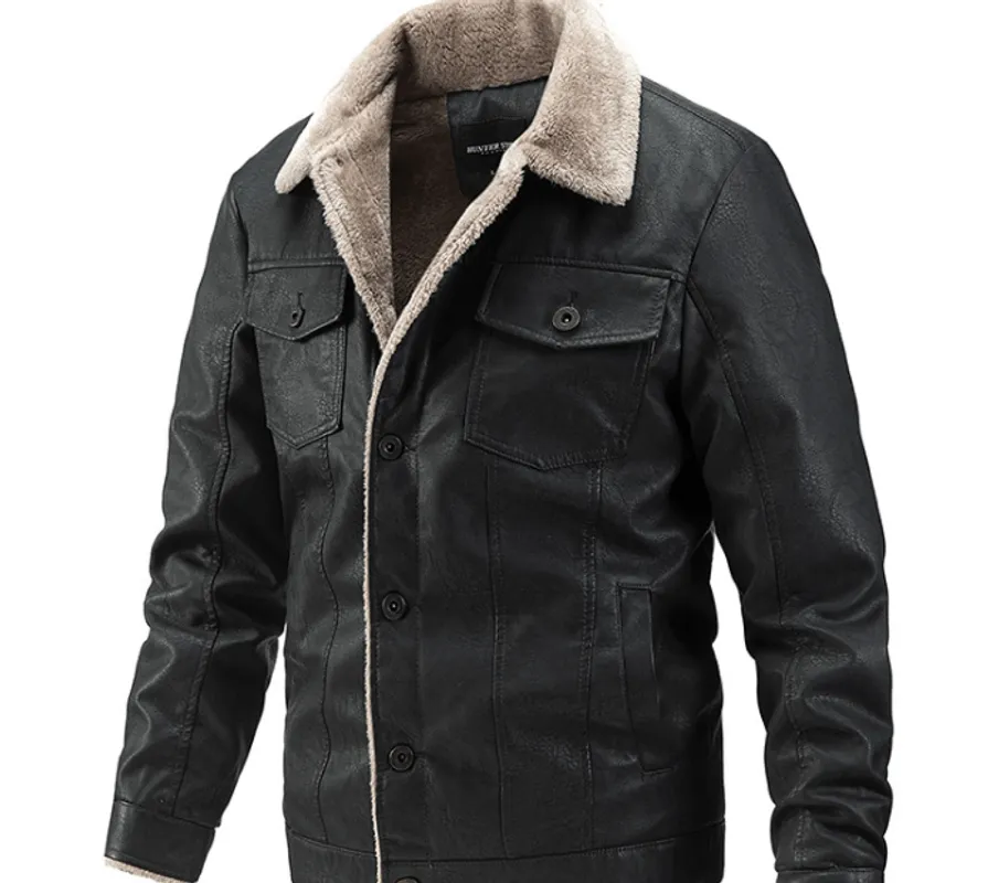 Pelle Pelle Men Black Biker Leather Jacket