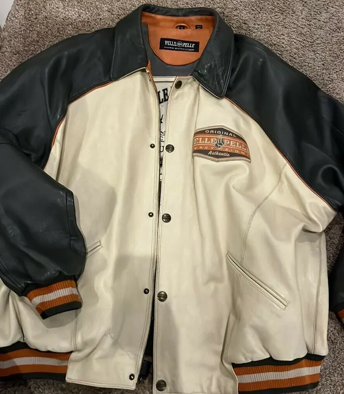 Pelle Pelle Mens Black & Creme Jacket