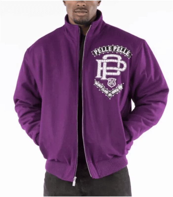 Pelle Pelle Mens Elite Series Light Purple Jacket