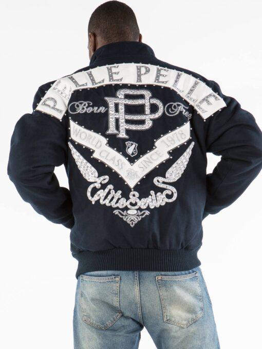 Pelle-Pelle-Mens-Elite-Series-Navy-Blue-Wool-Jacket.jpg Pelle Pelle Mens Elite Series Navy Blue Jacket - Image 1