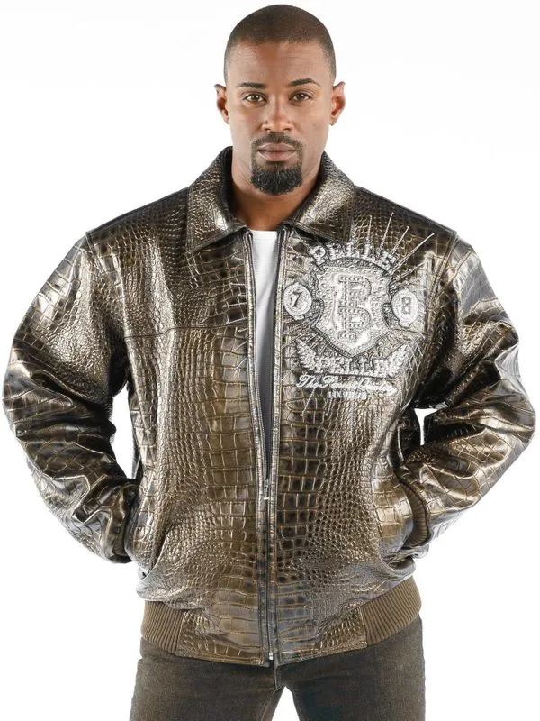 Pelle Pelle Mens Eye On The Prize Light Brown Jacket