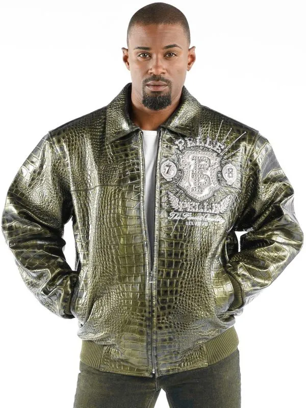 Pelle Pelle Mens Eye On The Prize Light Green Jacket