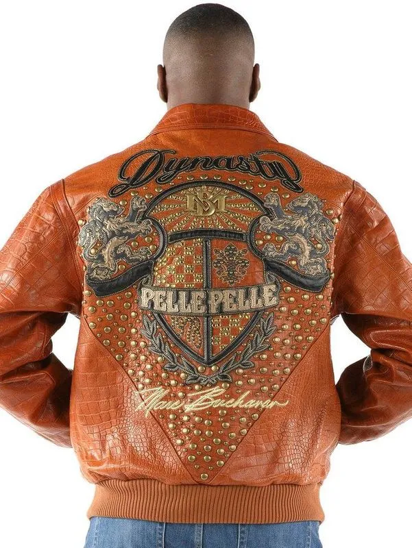 Pelle Pelle Mens Marc Buchanan Dynasty Brown Leather Jacket