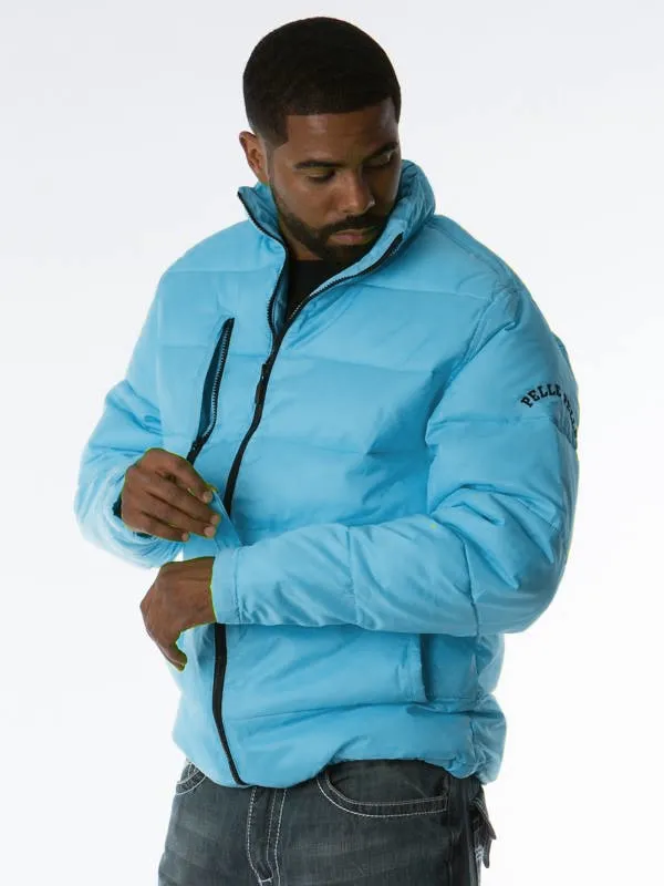 Pelle Pelle Mens March Buchanan Turquoise Puffer Jacket