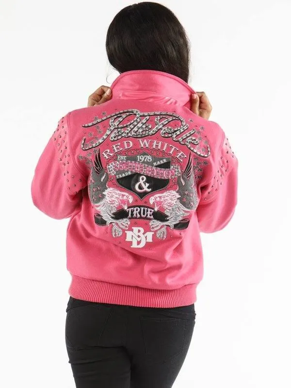 Pelle-Pelle-Mens-Red-and-White-1978-Pink-Wool-Jacket.webp Pelle Pelle Mens Red and White 1978 Pink Wool Jacket