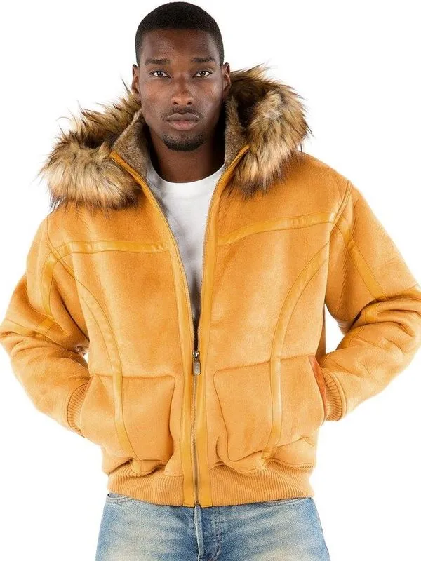 Pelle Pelle Mens Signature Yellow Wool Jacket