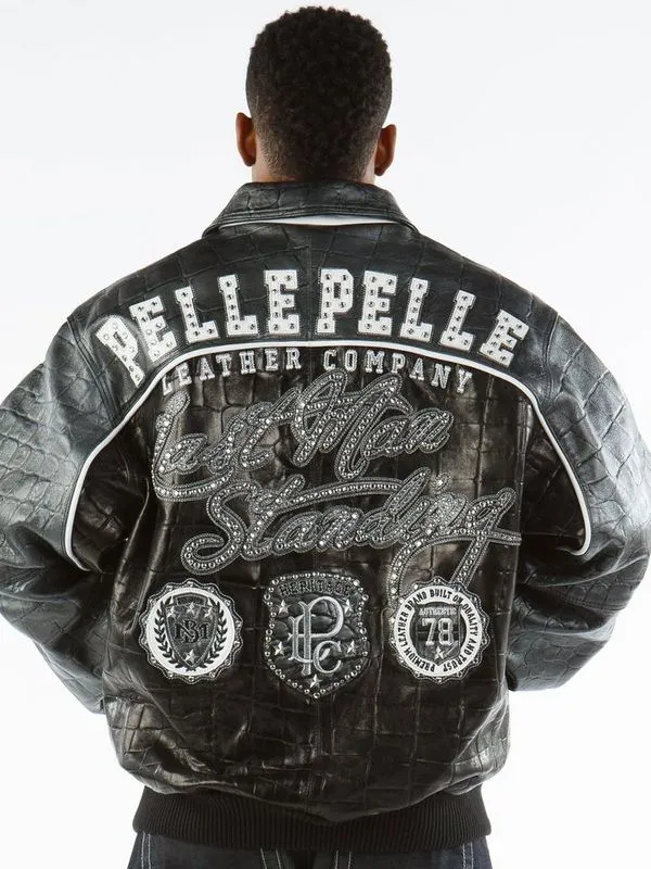 Pelle Pelle Mens Street Kings Black Leather Jacket