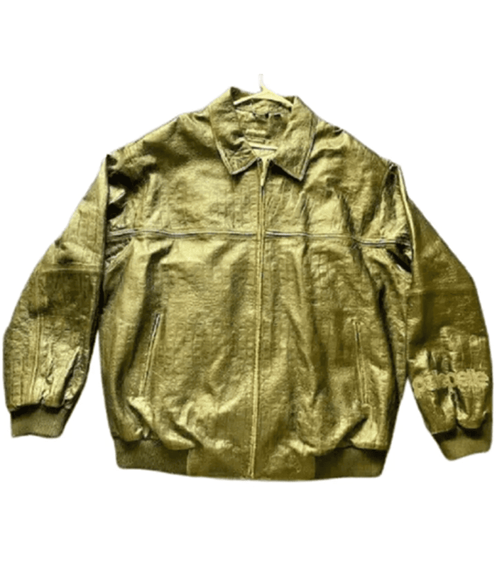 Pelle Pelle Mens Vintage 90s Marc Buchanan Alligator Leather Jacket