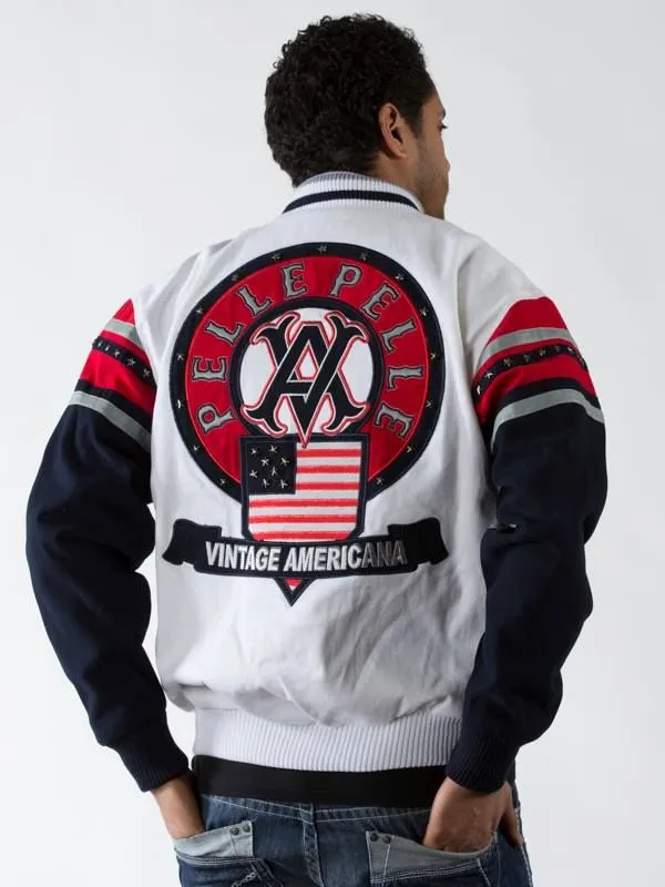 Pelle Pelle Mens Vintage Americana White Jacket