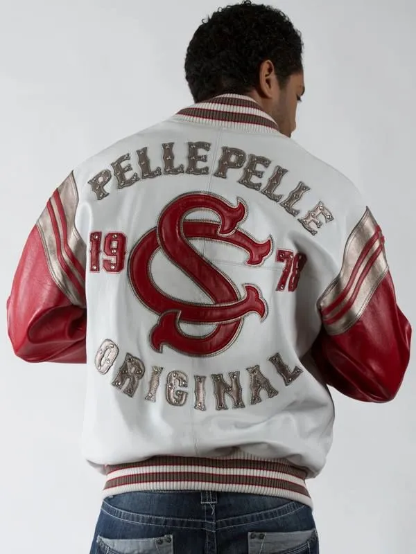 Pelle-Pelle-Mens-White-Red-Original-Leather-Jacket.webp Pelle Pelle Mens White & Red Original Leather Jacket