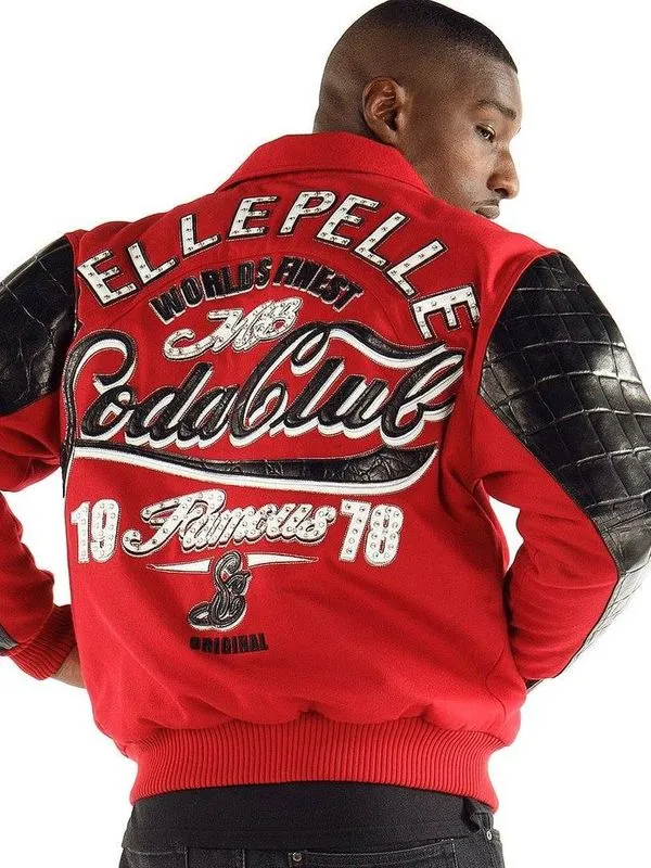 Pelle Pelle Mens World Finest Soda Club Red Jacket