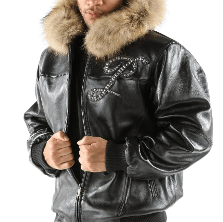 Pelle Pelle New Black Hooded Script Jacket