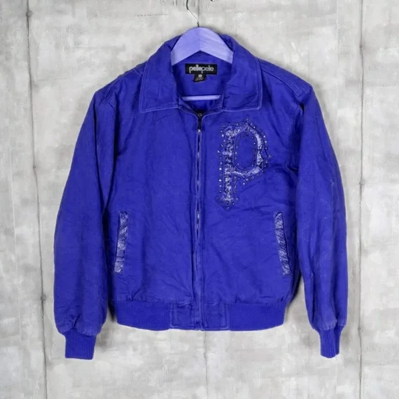 Pelle Pelle Marc Buchanan Womens Vintage Light Blue Jacket