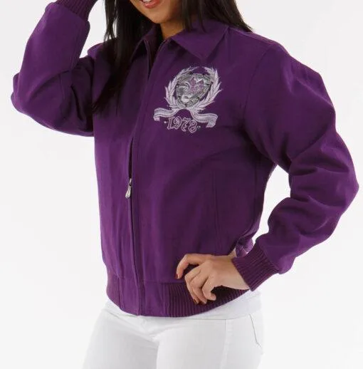 Pelle Pelle Purple All For One Studded Wool Jacket