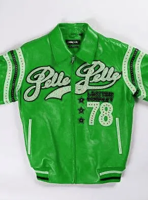 Pelle Pelle Varsity Leather Green Jacket