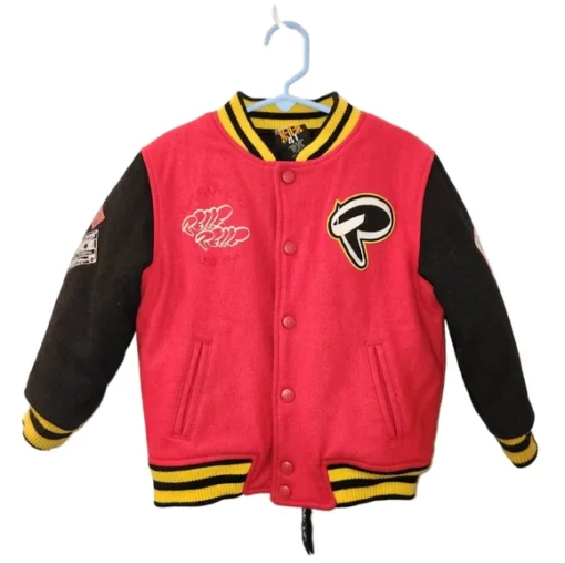 Pelle Pelle Red And Black Varsity Jacket