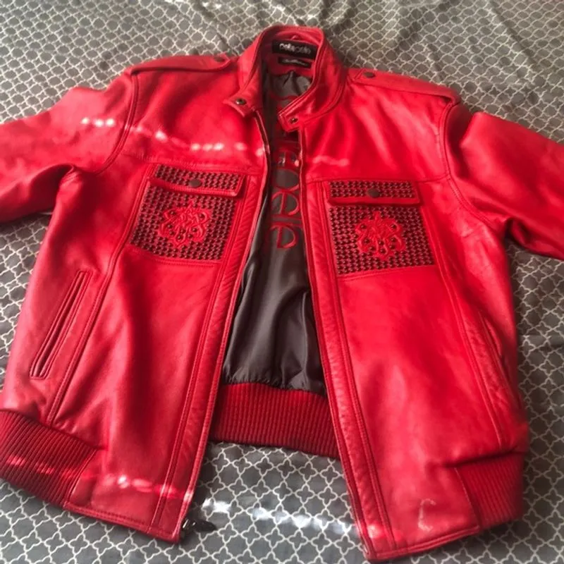 Men Pelle Pelle Red Leather Jacket