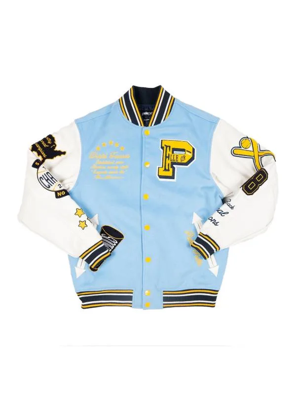 Pelle Pelle World Famous Blue Varsity Jacket