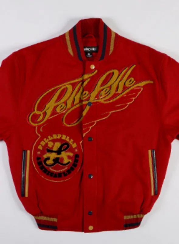 Pelle Pelle Red Varsity Wool Jacket