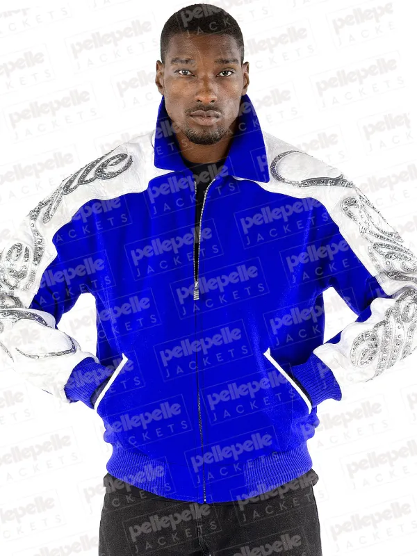 Pelle-Pelle-Scripted-Dark-Blue-Wool-Jacket.webp Pelle Pelle Scripted Dark Blue Jacket
