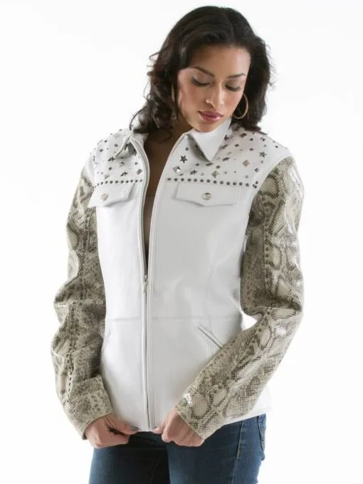 Pelle Pelle Womens Signature Born Free White Jacket