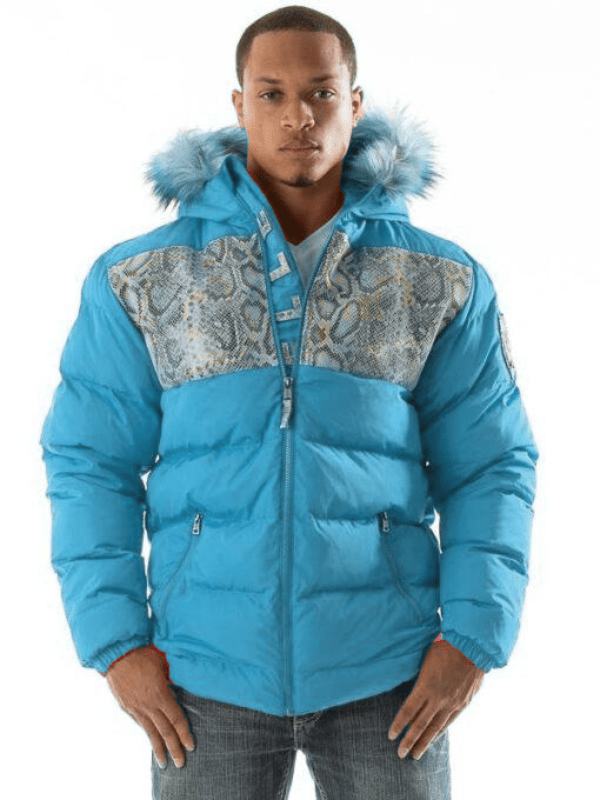 Pelle-Pelle-Snakeskin-Bubble-Turquoise-Coat.png Pelle Pelle Snakeskin Bubble Turquoise Coat