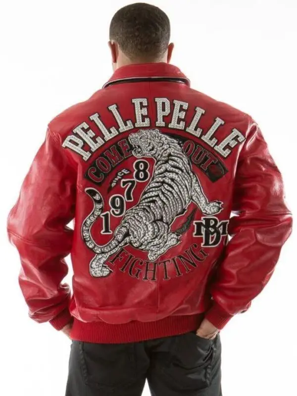 Pelle-Pelle-Tiger-Red-Jacket.webp Pelle Pelle Tiger Red Jacket - Image 1