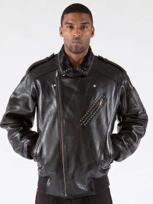 Pelle Pelle Varsity Biker Black Plush Jacket