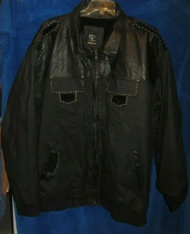 Pelle Pelle Vintage Black Studded Full-Zip Jacket