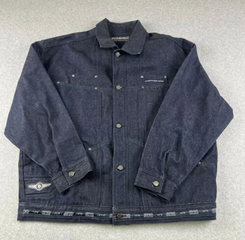Pelle-Pelle-Vintage-Yellow-Leather-Jacket-1-3.webp Pelle Pelle Vintage Mens Marc Buchanan Denim Jacket