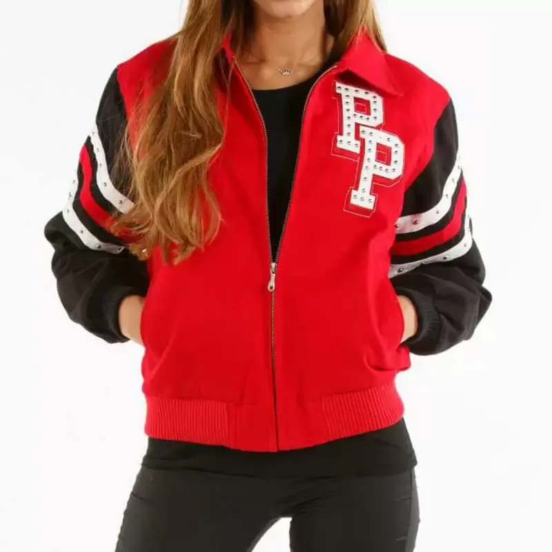 Pelle-Pelle-Women-Black-Chicago-Tribute-Wool-Jacket.webp Pelle Pelle Women Black Chicago Tribute Wool Jacket - Image 1