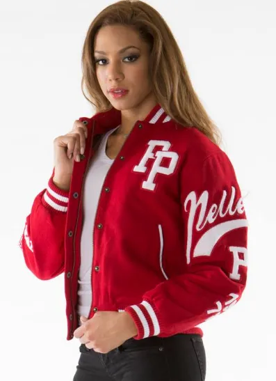 Pelle Pelle Womens 1978 Red Varsity Jacket