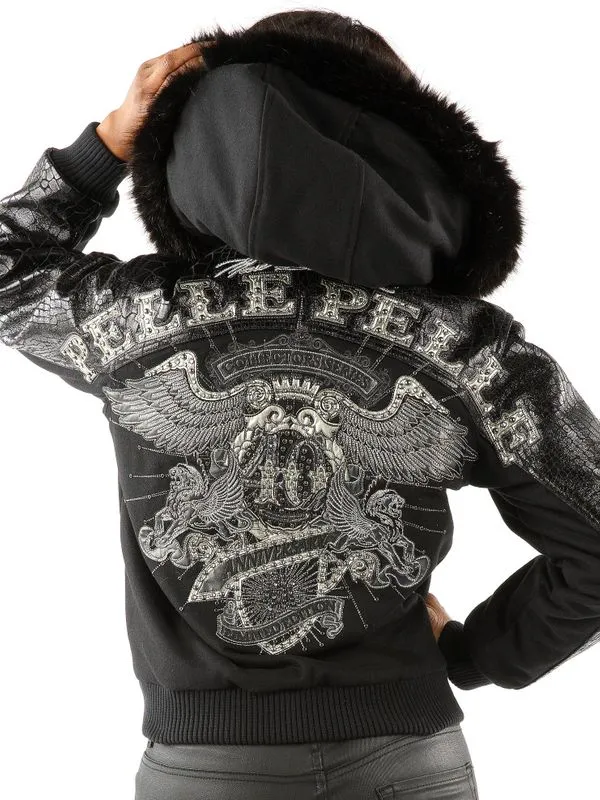 Pelle-Pelle-Womens-MB-40th-Anniversary-Black-Wool-Jacket.webp Pelle Pelle Womens MB 40th Anniversary Black Wool Jacket