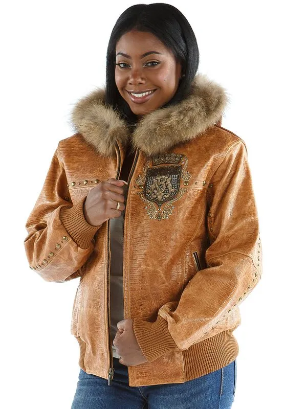 Pelle Pelle Womens MB Beige Leather Jacket