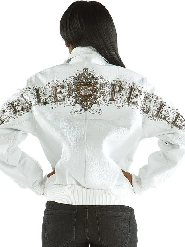 Pelle Pelle Womens MB White Leather Jacket