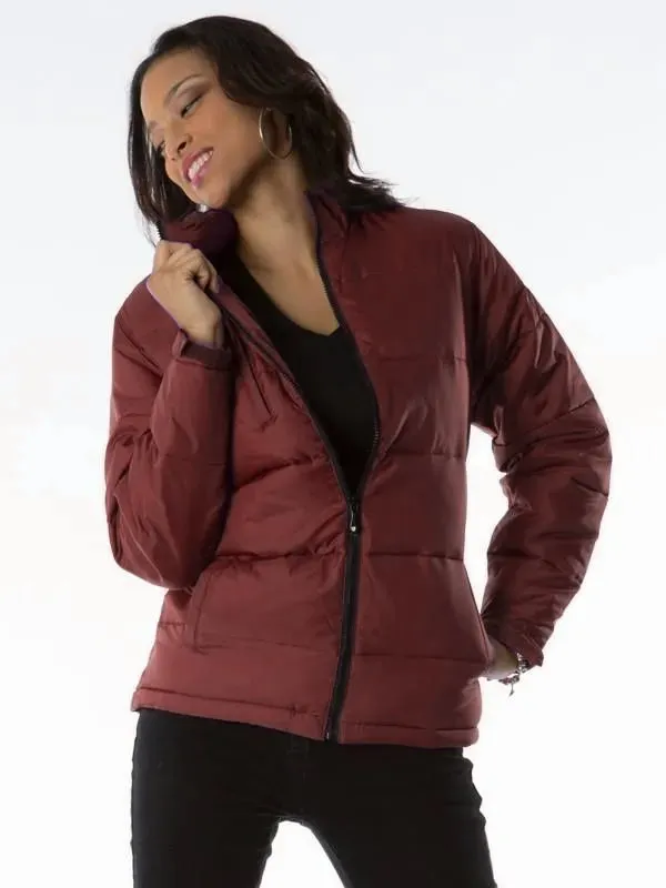 Pelle Pelle Womens Maroon Puffer Jacket