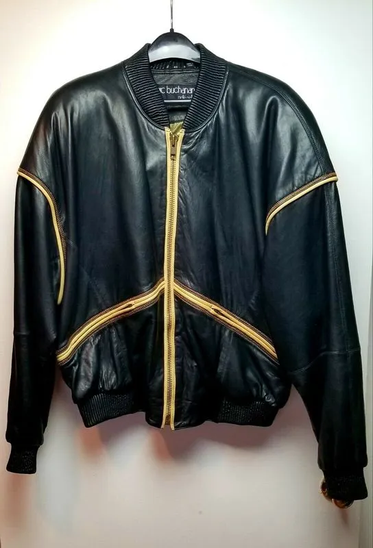 Vintage Marc Buchanan Pelle Pelle Leather Black Jacket