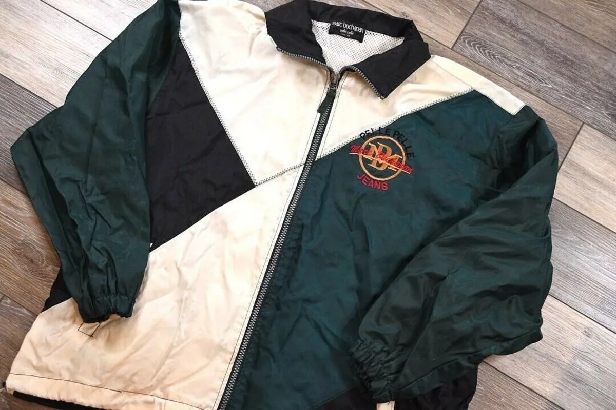 Vintage Marc Buchanon Pelle Pelle Windbreaker Green Jacket