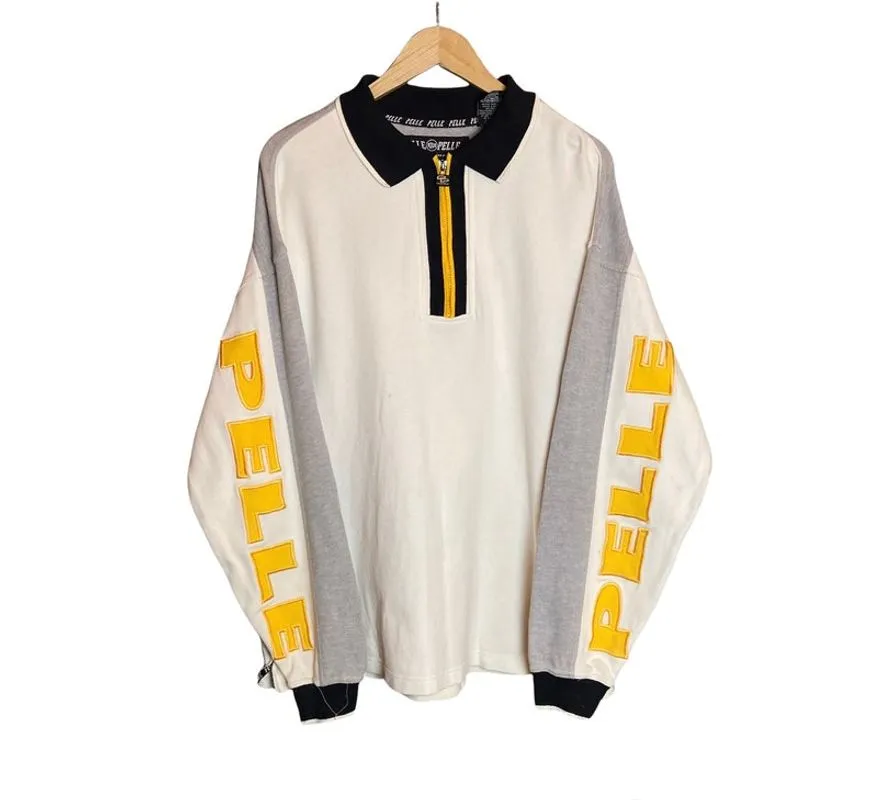Vintage Pelle Pelle Marc Buchanan Diamond Spell Out Pattern Sweatshirt