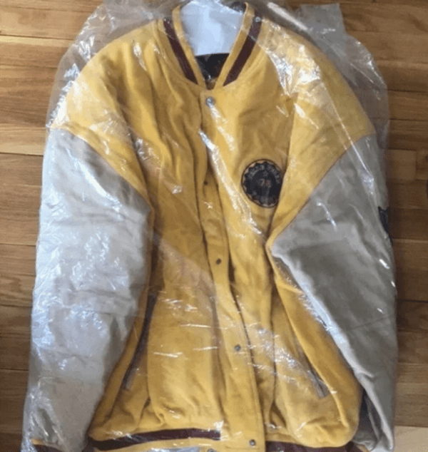 Vintage Pelle Pelle Yellow Varsity Leather Jacket