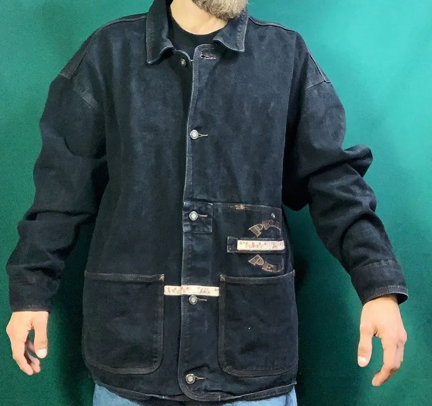 Vintage Pelle Pelle by Marc Buchanan Black Denim Jacket