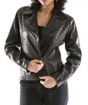 Women’s Pelle Pelle Studded Leather Jacket