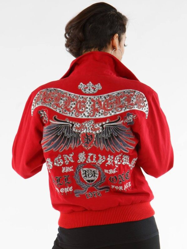 Women’s Red Pelle Pelle Wool Jacket