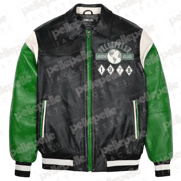 World Famous Soda Club Dull Green Plush Jacket