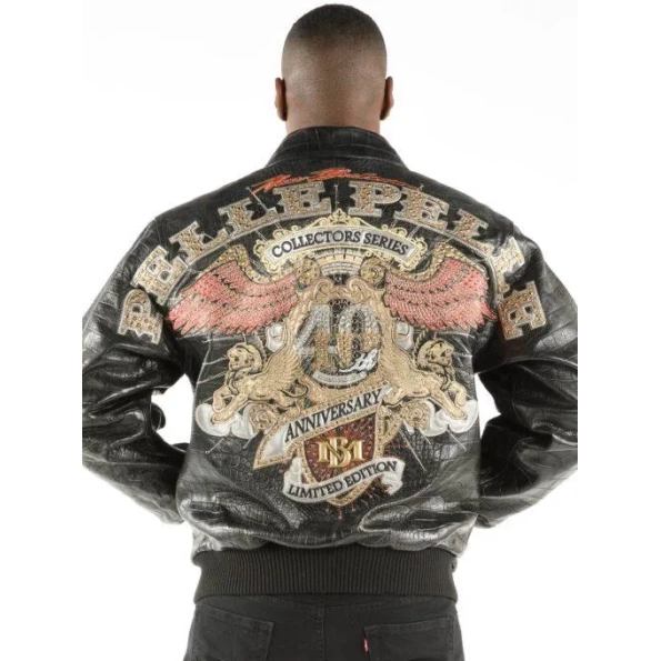 as.webp Pelle Pelle Mens 40th Anniversary Black Leather Jacket