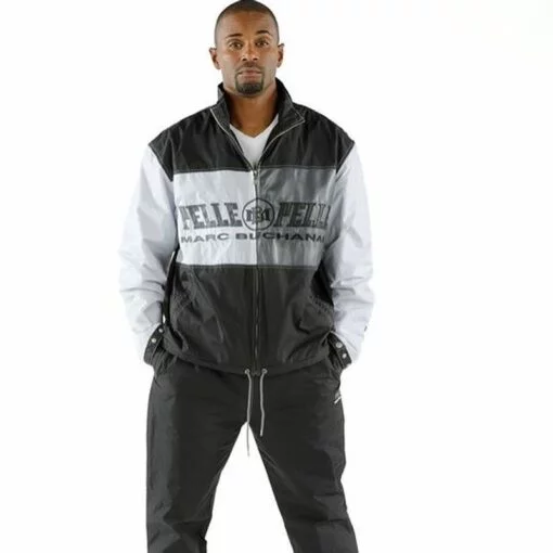Pelle Pelle Black and Gray Track Jacket