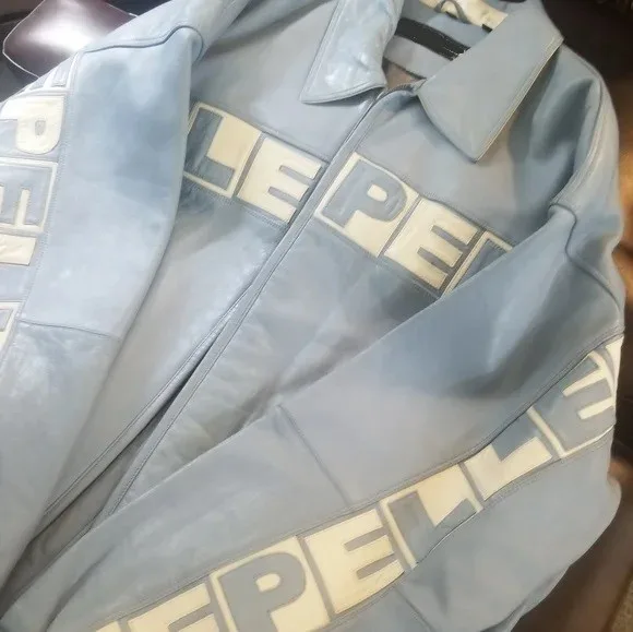 Rare Sky Blue Pelle Pelle Leather