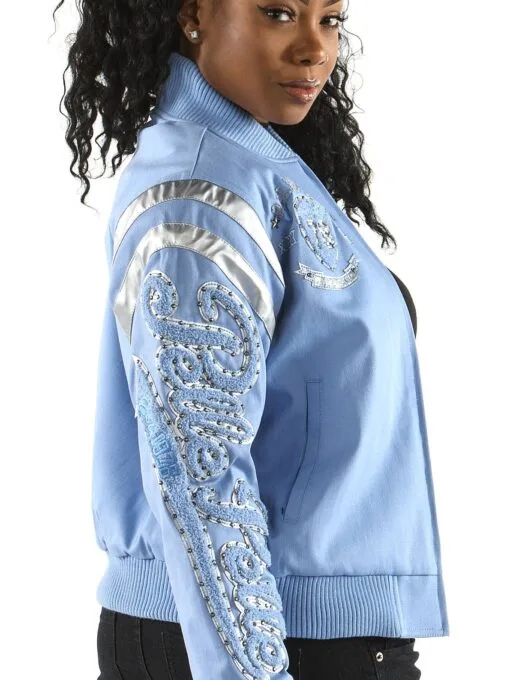 pelle-pelle-ladies-varsity-sky-blue-jacket-510x680-2-jpg.webp Pelle Pelle Womens Queen of Thrones 1978 Light Blue Wool Jacket